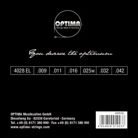 Optima struny pro E-kytaru Chrome Strings. Round Wound