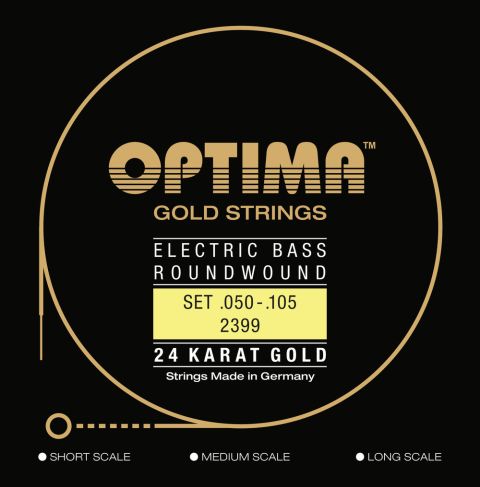 Optima struny pro E-bas Gold Strings Round Wound