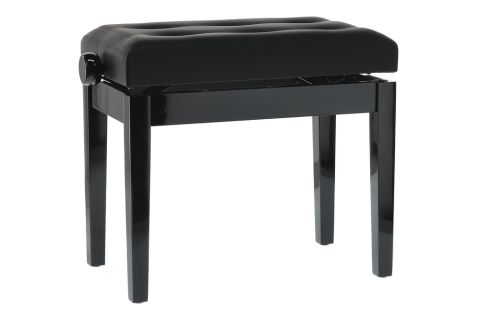 Piano stolička Deluxe černá - vysoký lesk