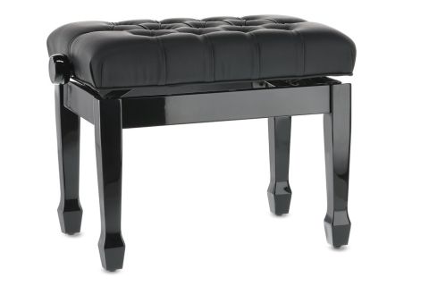Piano stolička Deluxe XL Černý vysoký lesk