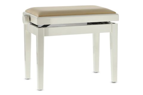 Piano stolička Deluxe slonovina - vysoký lesk