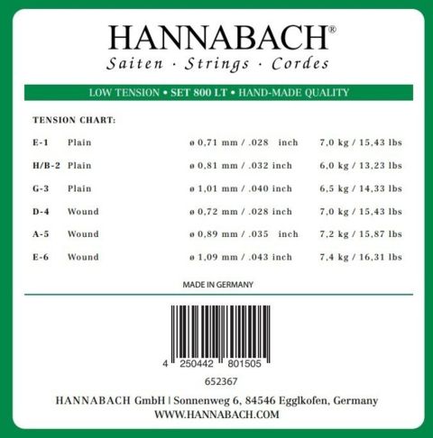 Struny pro Klasickou kytaru Serie 800 Low tension Postříbřené