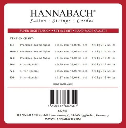 Struny pro klasickou kytaru série 815 Super High Tension Silver special