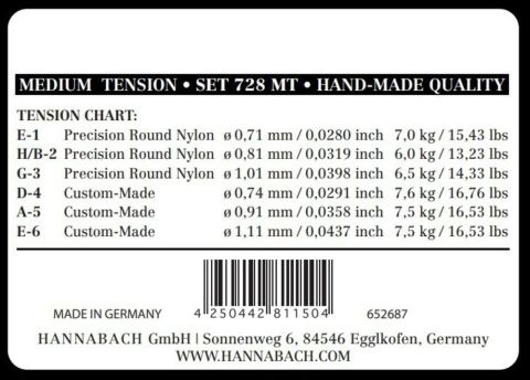 Struny pro klasickou kytaru série 728 Medium tension Custom Made Struny pro klasickou kytaru série 728 Medium tension Custom Made