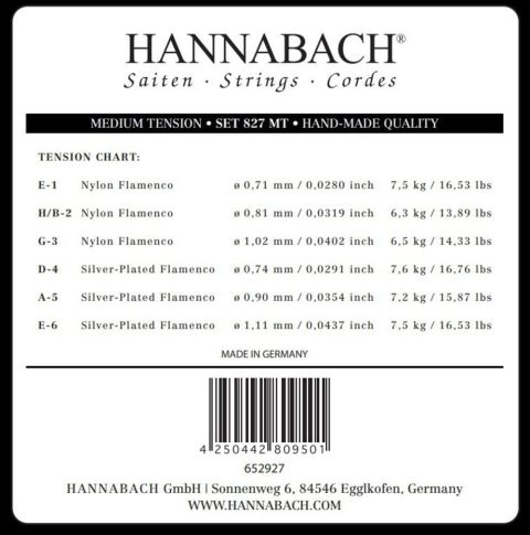 Struny pro klasickou kytaru série 827 Medium Tension Flamenco