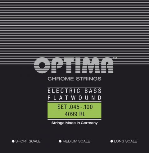Optima struny pro E-bas Chrome Strings Flat Wound