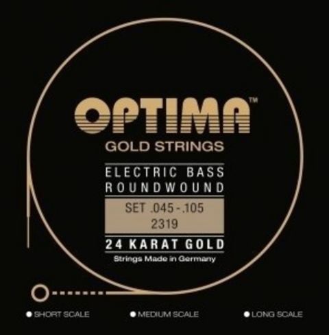 Optima struny pro E-bas Gold Strings Round Wound