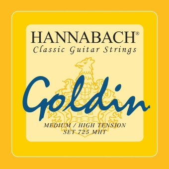 Hannabach Struny pro klasickou kytaru série 725 Medium/High Tension Goldin