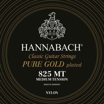 Hannabach Struna pro klasickou kytaru série 825 Medium tension Speciální pozlacení