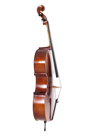 Cello Ideale-VC2 4/4 Setup, včetně povlaku, Massaranduba smyčce, Thomastik-Infeld AlphaYue  stun / Larsen Crown strun