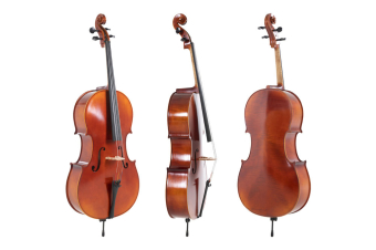 Cello Ideale 1/2 Set up with Wittner fine tuning tailpiece, incl. bag, Larsen Aurora strings