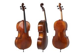 Cello Allegro Antik 7/8 Hratelné provedení, včetně povlaku, karbon smyčce, Larsen Aurora strun