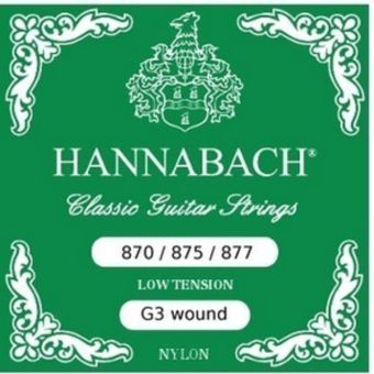Hannabach Struna pro klasickou kytaru G/3 Nylon ovinuté