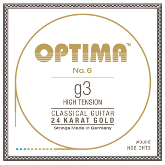 Struny pro Klasickou kytaru Jednotlivé struny G3w gold plated High
