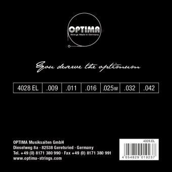 Optima Optima struny pro E-kytaru Chrome Strings. Round Wound