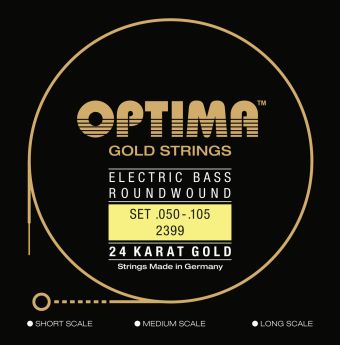 Optima struny pro E-bas Gold Strings Round Wound Sada 4-strunný medium 2399M