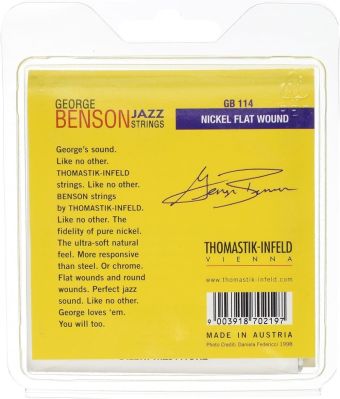 Struny pro E-kytaru George Benson Jazz Guitar Sada Heavy Flatwound GB114