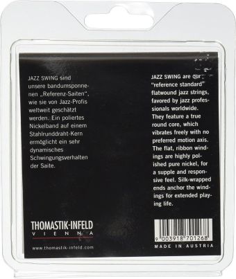 Thomastik Infeld Thomastik struny E-kytaru Jazz Swing série Nickel Flat Wound