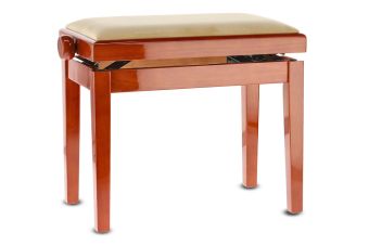 Piano stolička Deluxe Třešeň lesk Béžový potah JB2