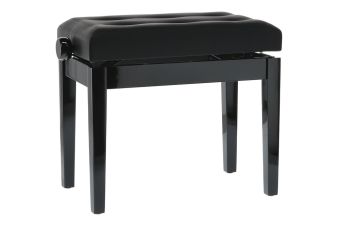 Piano stolička Deluxe černá - vysoký lesk Potah z umělé kůže, černá JB2
