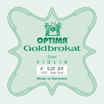 Optima struny pro housle Lenzner Goldbrokat Violine E 0,25 K Lehké provedení