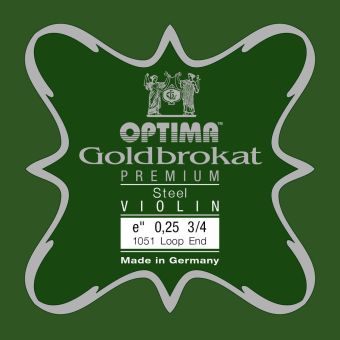 Struny pro housle Goldbrokat Premium E 0,25 S Lehké provedení