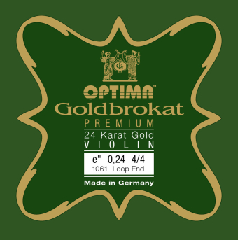 Optima struny pro housle Goldbrokat Premium 24 Karat Gold E 0,24 S x-ligh