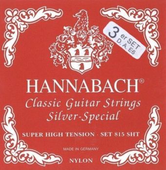 Hannabach Struny pro klasickou kytaru série 815 Super High Tension Silver special