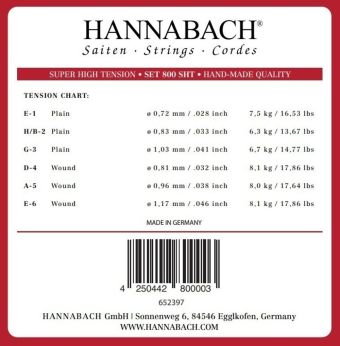 Struny pro Klasickou kytaru Serie 800 Super High Tension Postříbřené Sada super high 800SHT