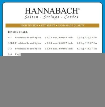 Struna pro klasickou kytaru série 825 High tension Speciální pozlacení E1 8251HT