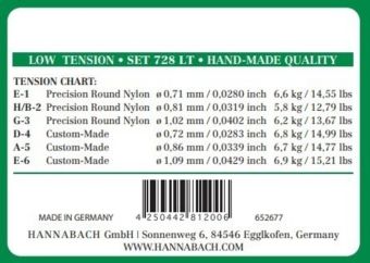 Struny pro klasickou kytaru série 728 Low tension Custom Made 3-tá Diskant low 7288LT