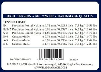 Struny pro klasickou kytaru série 728 High tension Custom Made 3x Diskant high 7288HT