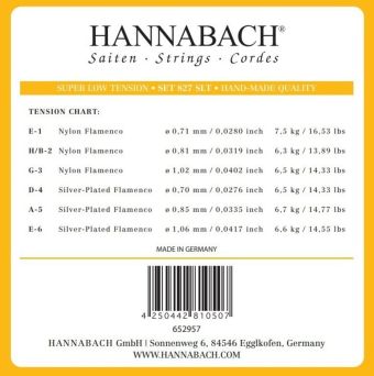 Struny pro klasickou kytaru série 827 Super Low Tension Flamenco 3-tá Diskant 8278SLT