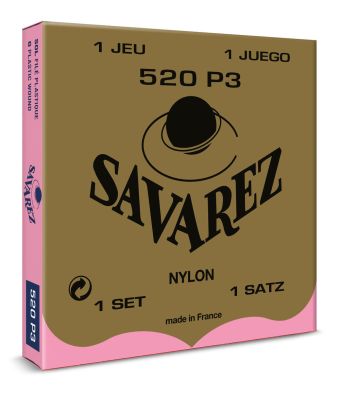Savarez struny pro klasickou kytaru Traditional Concert 520 Sada High G3w 520P3