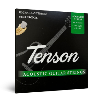 Struny pro Akustickou kytaru Tenson Bronz .010-.047 Extra Light Sada+