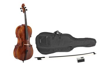 Cello Sonata Europa Deluxe 4/4 Hratelné provedení, včetně povlaku, karbon smyčce, Larsen Aurora strun