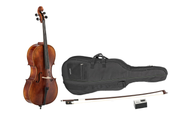 Cello Sonata Europa Deluxe 4/4 Hratelné provedení, včetně povlaku, massaranduba smyčce, Larsen Aurora strun