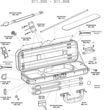 GEWA Made in Germany Náhradní díly -  Pouzdro pro housle Strato Super Light Weight