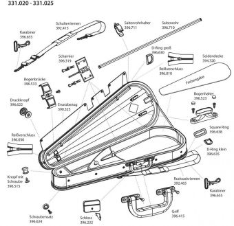 GEWA Náhradní díly - Pouzdro pro violu Liuteria
