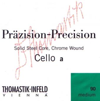 Thomastik struny pro čelo Precizní ocel Medium 91