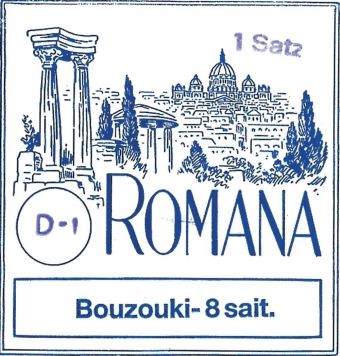 Romana struny pro Bozouki Sada 8-strunná