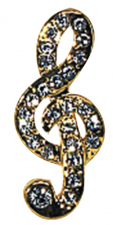 GEWA Odznak s jehlicí Houslový klíč