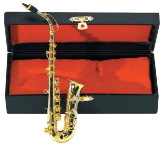 Miniaturní nástroj- Dárkový předmět- nehraje Es-Alt saxofon