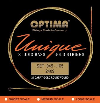 Optima struny pro E-bas Unique Studio Gold Strings 4-str. short sc 2409S