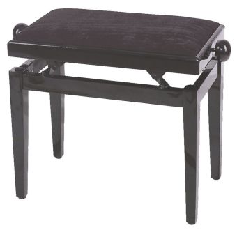 Piano stolička FX Černý vysoký lesk černé sedadlo