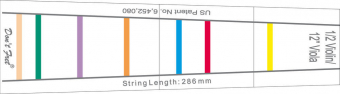 Značení na hmatníku Dont Fret 1/8 housle