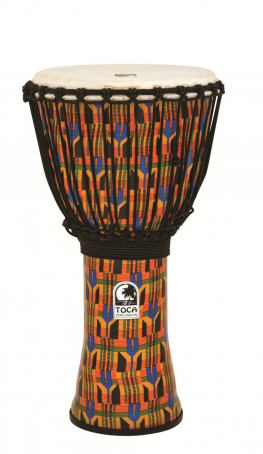 Djembe Freestyle Rope Tuned Kente Cloth SFDJ-12K