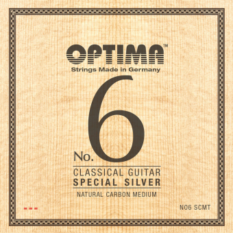 Optima struny pro klasickou kytaru č. 6 Special Silver Sada Karbon medium NO6.SCMT