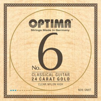 Optima struny pro klasickou kytaru č.6 - 24 Karat Gold Sada Nylon Gold high NO6.GNHT