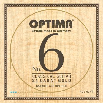 Optima struny pro klasickou kytaru č.6 - 24 Karat Gold Sada Karbon Gold high NO6.GCHT